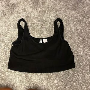 Black tank crop top